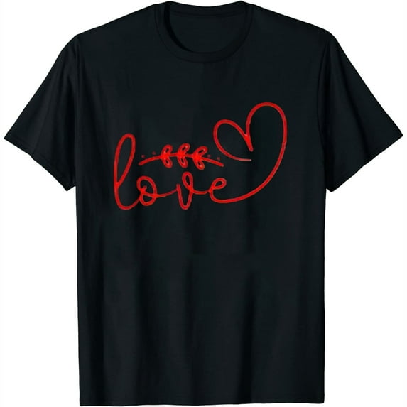Womens Love T-Shirt, Love Heart Shirt, Cute Valentines Day Shirt, Valentine'S Day Gift Tee, Happy Valentine Day Tee Black Small
