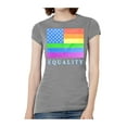 thumbnail image 1 of Womens Love Wins Equality Short-Sleeve T-Shirt - Heather Grey - Small, 1 of 1