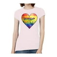 thumbnail image 1 of Womens Love Wins Heart Short-Sleeve T-Shirt - Light Pink - Large, 1 of 1