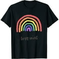 thumbnail image 1 of Womens Love Wins Rainbow LGBT T-Shirt White X-Large, 1 of 5