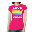 thumbnail image 1 of Womens Love Wins USA Short-Sleeve T-Shirt - Hot Pink - Medium, 1 of 1