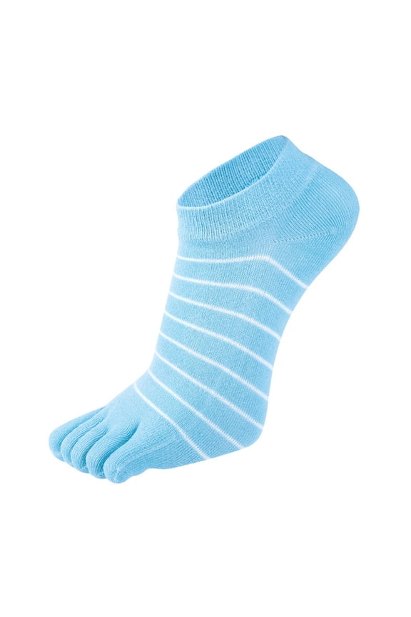 Womens Low Cut Five Toe Socks Cotton Blend Breathable Soft Comfortable Invisible Liner Athletic