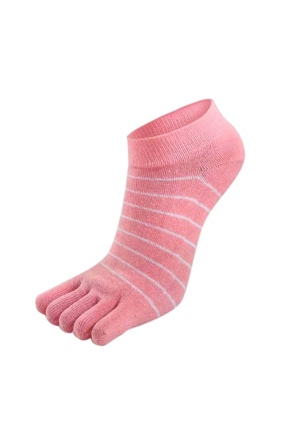 Womens Low Cut Five Toe Socks Cotton Blend Breathable Soft Comfortable Invisible Liner Athletic