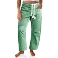 thumbnail image 1 of Womens Low Rise Baggy Barrel Horseshoe Jeans Patchwork Denim Pants with Pockets, 1 of 8