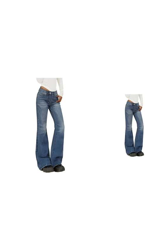 Womens Low Rise Skinny Jeans Versatile Slim Fit with Zipper Design, Washed Finish