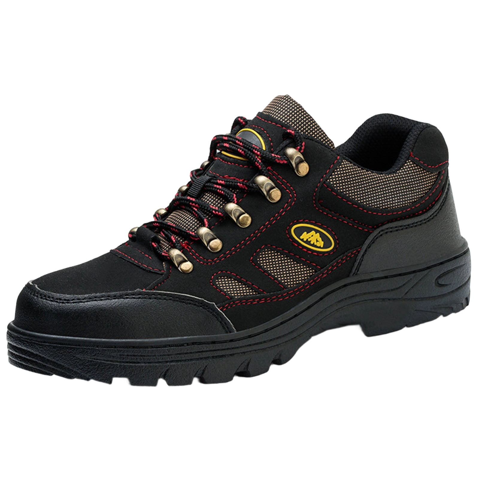 Womens Low Top Hiking Shoes Breathable Lightweight Trail Sneakers Non Slip Rubber Outsole Durable Outdoor Walking Black,Size 9