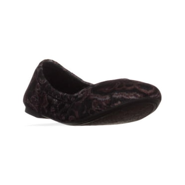 Womens Lucky Brand Emmie Round Toe Ballet Flats, Black Multi Paisly