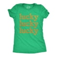 thumbnail image 1 of Womens Lucky Lucky Lucky Gold Glitter T Shirt Funny St Pattys Day Parade Luck Joke Glittery Tee for Ladies Womens Graphic Tees, 1 of 9