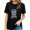 thumbnail image 1 of Womens Lupus Don't Have Energy Lupus Awareness Purple Ribbon SLE T-Shirt Black, 1 of 5