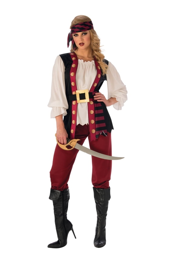 Cunning Pirate Costume for Adults, Women's Small