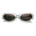 thumbnail image 1 of Womens Luxe Mod Fashion Cat Eye Beveled Thick Plastic Sunglasses Grey - Brown, 1 of 8