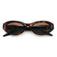 thumbnail image 1 of Womens Luxe Mod Fashion Oval Thick Plastic Sunglasses Tortoise - Brown, 1 of 8