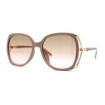 thumbnail image 1 of Womens Luxurious Metal Side Rhinestone Jewel Trim Butterfly Sunglasses Beige Pink Smoke, 1 of 4