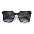 thumbnail image 1 of Womens Luxury Designer Inset Lens Metal Arm Horn Rim Plastic Fashion Sunglasses Black - Smoke, 1 of 8
