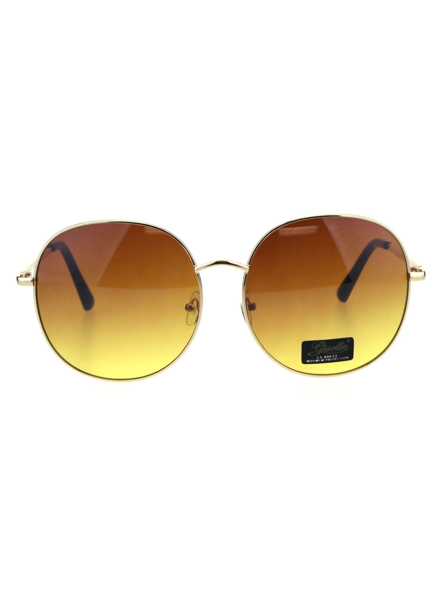 Giselle Round Women’s Sunglasses - Brown Gradient Lenses Rose Colored Sunglasses Giselle Retro Round Sunglasses  main image 2
