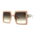 thumbnail image 1 of Womens Luxury Designer Square Butterfly Chic Sunglasses Beige Brown, 1 of 4
