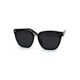 thumbnail image 1 of Womens Luxury Inset Lens Horn Rim Plastic Designer Sunglasses All Black, 1 of 4