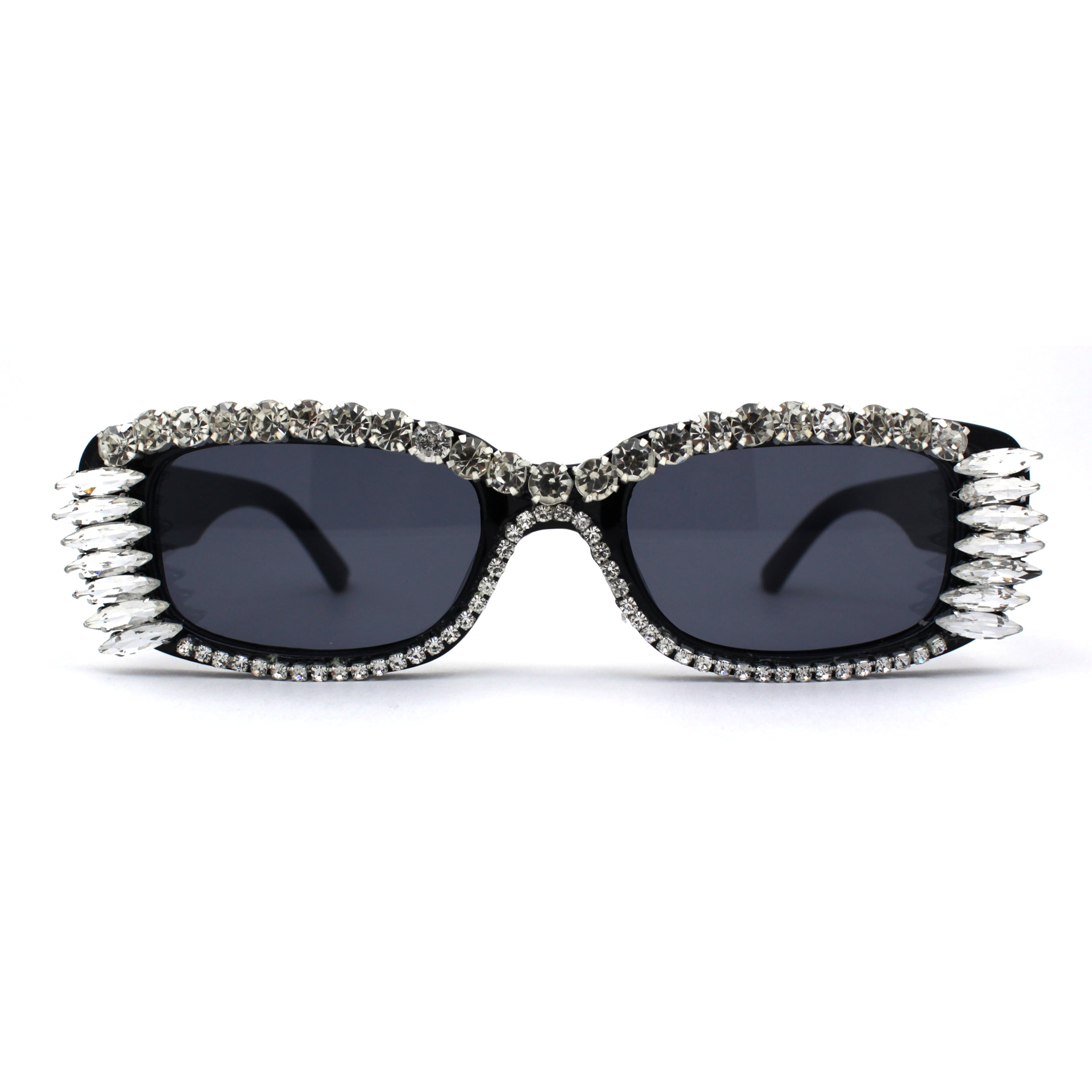 New JUICY COUTURE Embellished Oversized Sunglasses Rhinestones Black Acetate Juicy Couture Oversized Black Sunglasses for Women for sale  main image 3