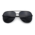 thumbnail image 1 of Womens Luxury Officer Tear Drop Shape Metal Rim Racer Sunglasses [All Black], 1 of 7