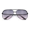 thumbnail image 1 of Womens Luxury Officer Tear Drop Shape Metal Rim Racer Sunglasses [Black - Black Beige], 1 of 7