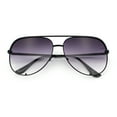 thumbnail image 1 of Womens Luxury Officer Tear Drop Shape Metal Rim Racer Sunglasses [Black - Purple Clear], 1 of 7