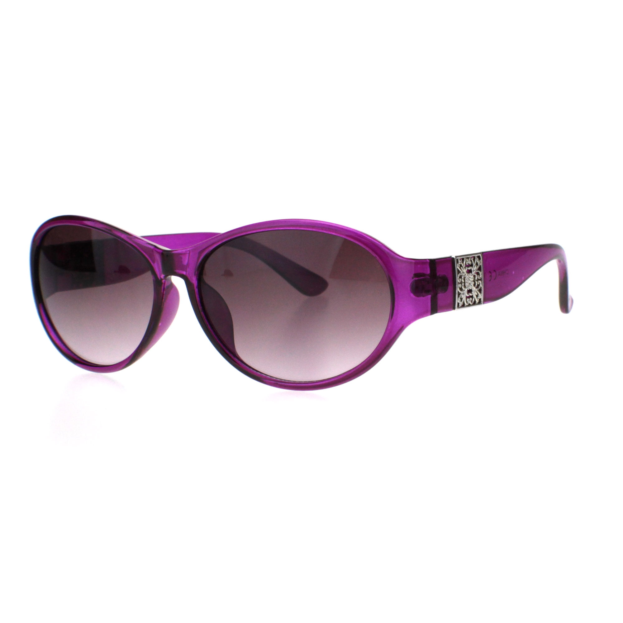 Womens Luxury Oval Round Plastic Designer Fashion Sunglasses  display picture 3