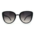 thumbnail image 1 of Womens Luxury Rhinestone Edge Large Cat Eye Sunglasses Black - Smoke, 1 of 4