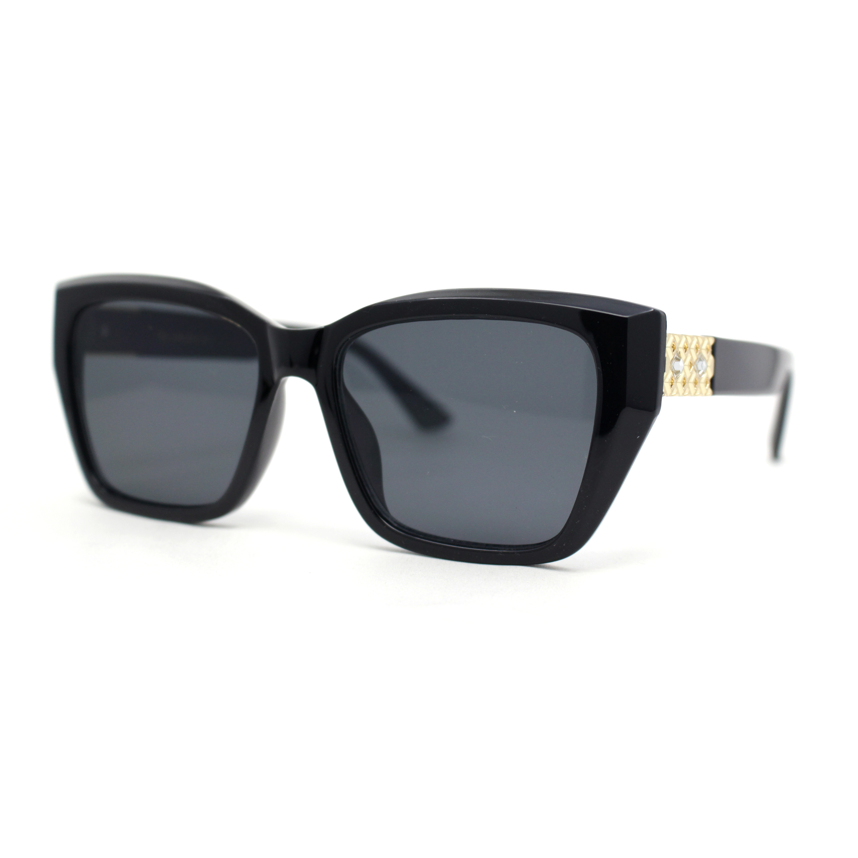 Chic Black Women\'s Sunglasses with Rhinestone Detail Amazon.com: Fashion bling Rhinestone Cat Eye Sunglasses for  main image 4