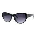 thumbnail image 1 of Womens Luxury Thick Plastic Oversized Cat Eye Chic Retro Sunglasses Black - Smoke, 1 of 4