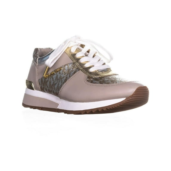 Womens MICHAEL Michael Kors Allie Trainer Sneakers, Silver/Gold, 7.5 US / 37.5 EU