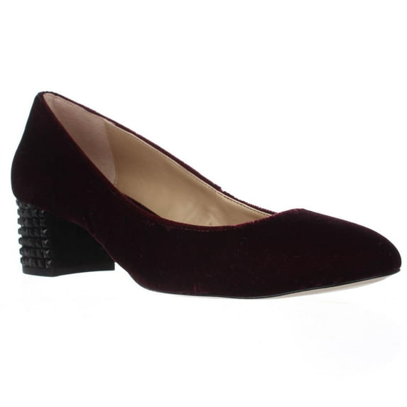 Womens MICHAEL Michael Kors Arabella Heel Studded Kitten Pumps - Plum