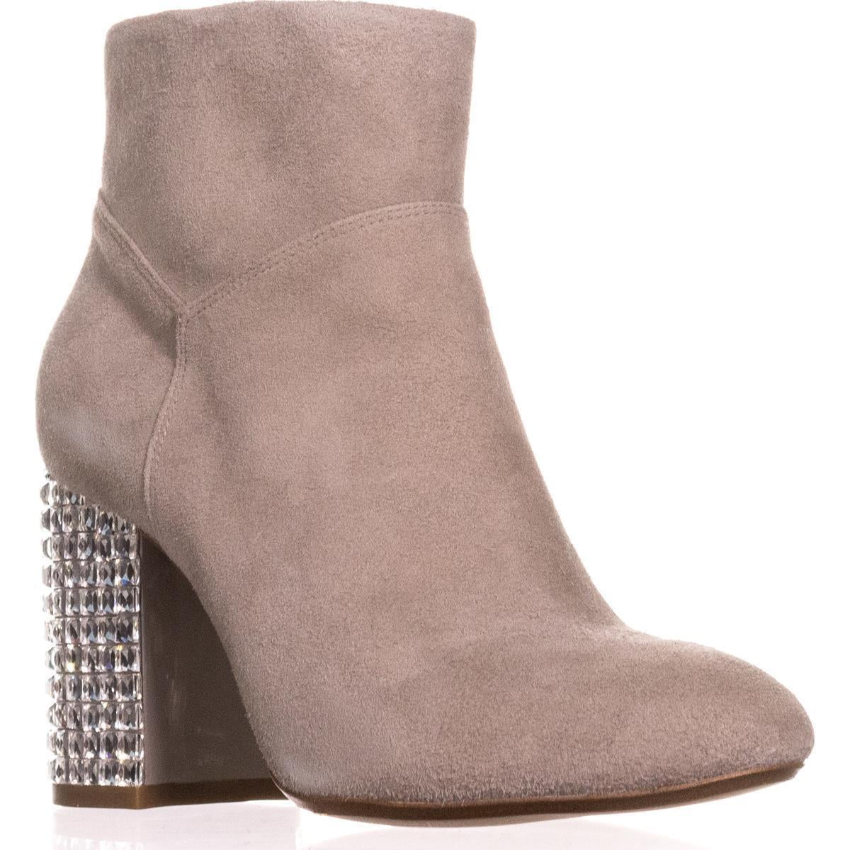 Womens MICHAEL Michael Kors Arabella Studded Heel Ankle Boots Pearl Grey 5.5 US