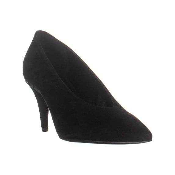 Womens MICHAEL Michael Kors Lizzy Mid Pump Classic Dress Heels, Black Suede
