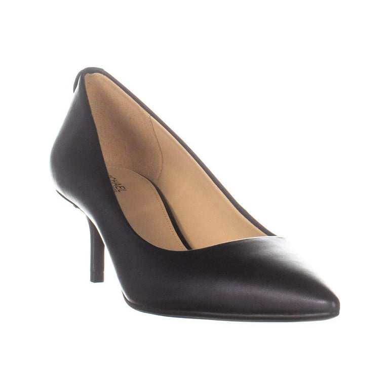 Womens MICHAEL Michael Kors MK Flex Kitten Pointed Toe Pumps Black Leather 11 US Walmart