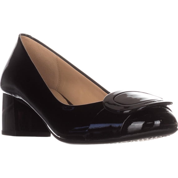 Womens MICHAEL Michael Kors Pauline Flex Mid Pumps, Black Patent
