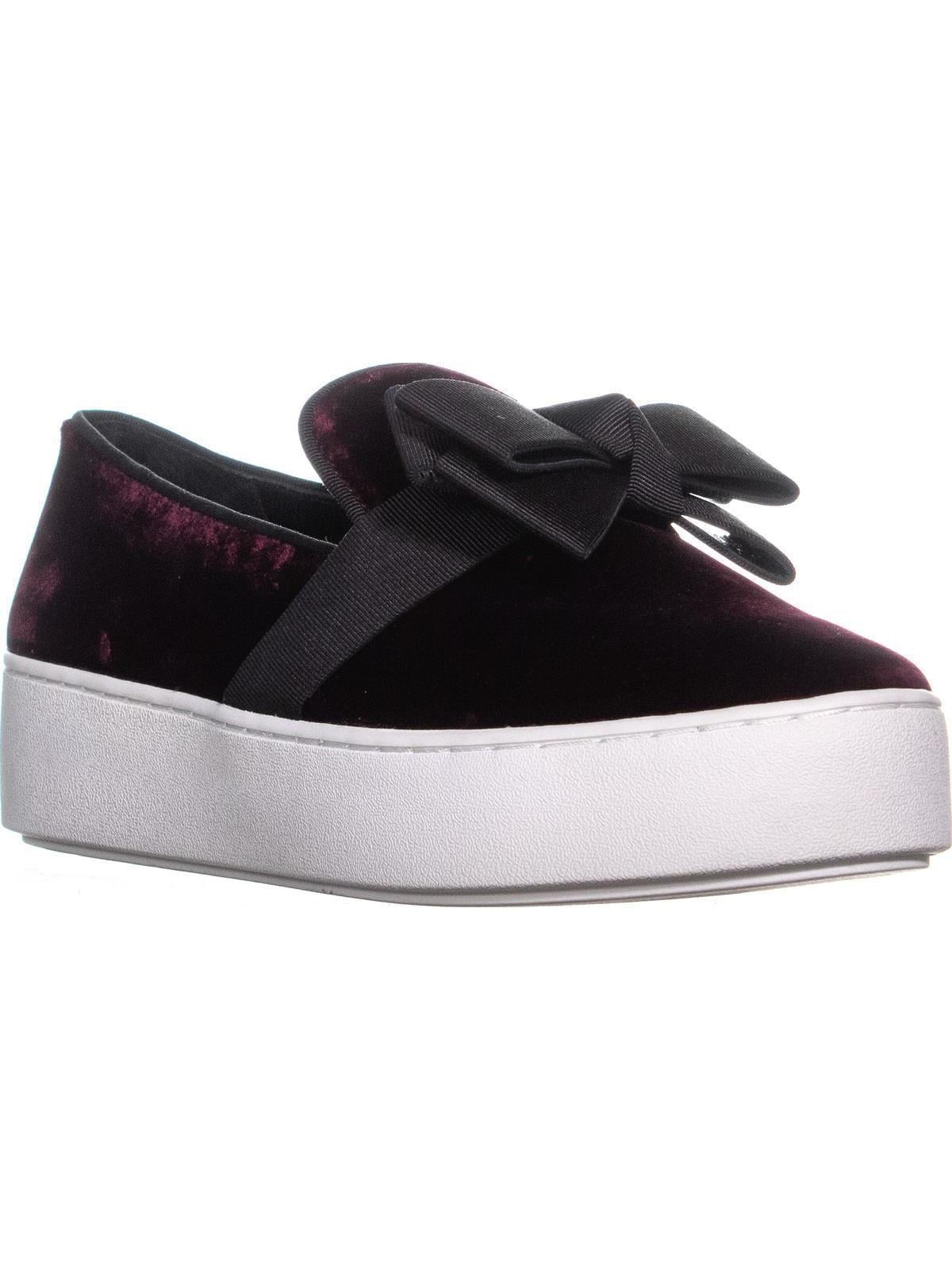 Womens MICHAEL Michael Kors Val Slip On Fashion Sneakers Merlot Walmart