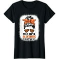 thumbnail image 1 of Womens MS Warrior Messy Bun Leopard - Multiple Sclerosis Awareness T-Shirt, 1 of 3