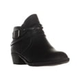 thumbnail image 1 of Womens Madden Girl Barty Braided Buckle Ankle Boots, Black, 1 of 5