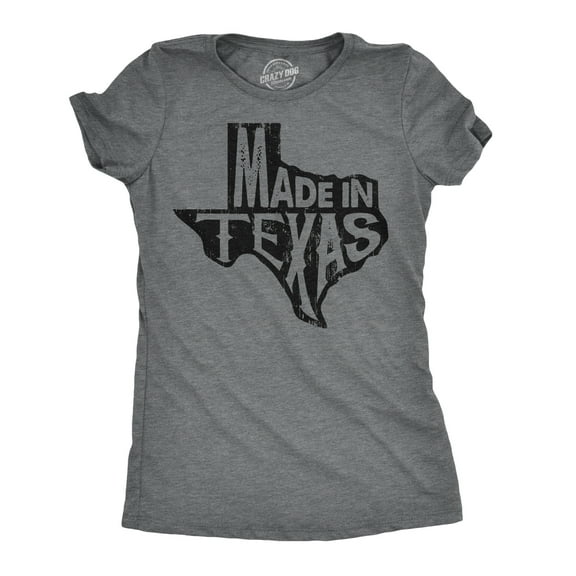 Womens Made In Texas T Shirt Funny State Hometown Pride Tee Womens Graphic Tees