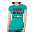 thumbnail image 1 of Womens Made in USA Short-Sleeve T-Shirt - Teal - Large, 1 of 1