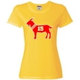 thumbnail image 1 of Womens Mahomes Goat G.O.A.T T-Shirt, 1 of 1