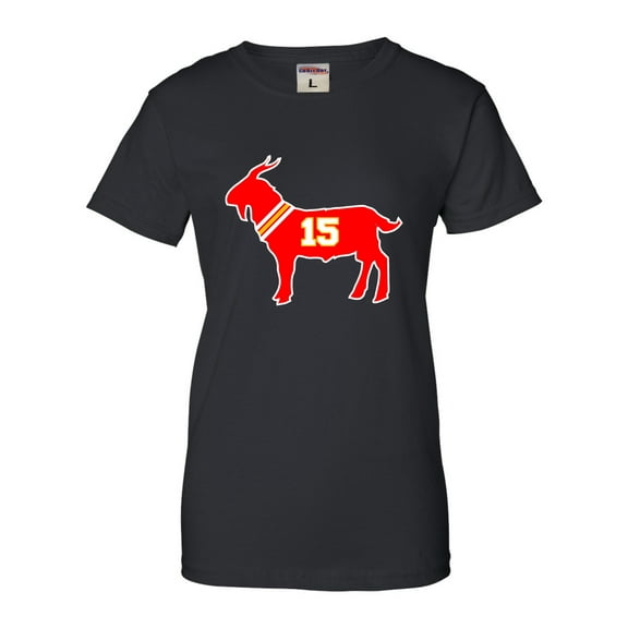 Womens Mahomes Goat G.O.A.T T-Shirt