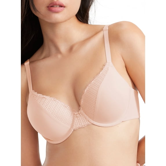 Women's Maidenform 09404 Comfort Devotion Embellished Extra Coverage Bra (Sandshell 36C)