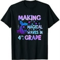 thumbnail image 1 of Womens Making Magical Waves In 4Th Grade Mermaid Teacher Student T-Shirt Black Small, 1 of 5