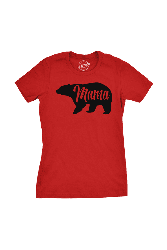 Womens Mama Bear T shirt Cute Funny Best Mom of Boys Girls Cool Mother Tee Womens Graphic Tees