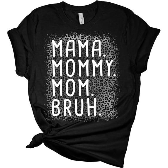 Womens Mama Mommy Mom Bruh Shirts Funny Momma Tshirts Cool Short Sleeve Graphic Tees Cute Plus Size Summer Tops for Women