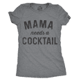 thumbnail image 1 of Womens Mama Needs A Cocktail T shirt Funny Mom Life Graphic Sarcastic Cute tee Womens Graphic Tees, 1 of 7