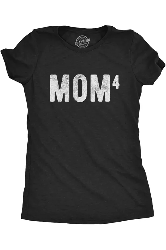 Womens Mama Squared Cubed T Shirts Funny Mom of Two Three or Four Tees for Mothers Day