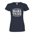 thumbnail image 1 of Womens Mama Tried Retro Country Music Deluxe Soft T-Shirt, 1 of 1
