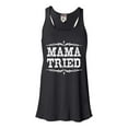 thumbnail image 1 of Womens Mama Tried Retro Country Music Flowy Racerback Tank Top T-Shirt, 1 of 1
